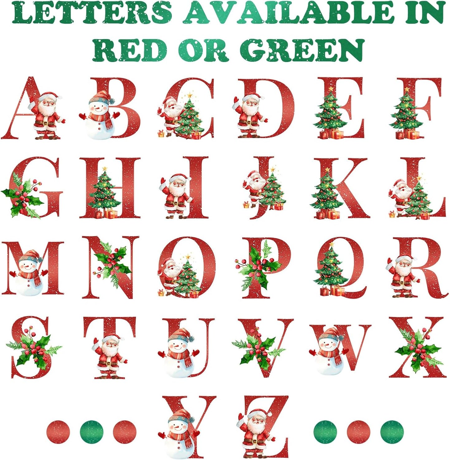 Name Ornaments for Christmas Tree, Personalized Christmas Ornaments, Custom Initial A-Z Monogram