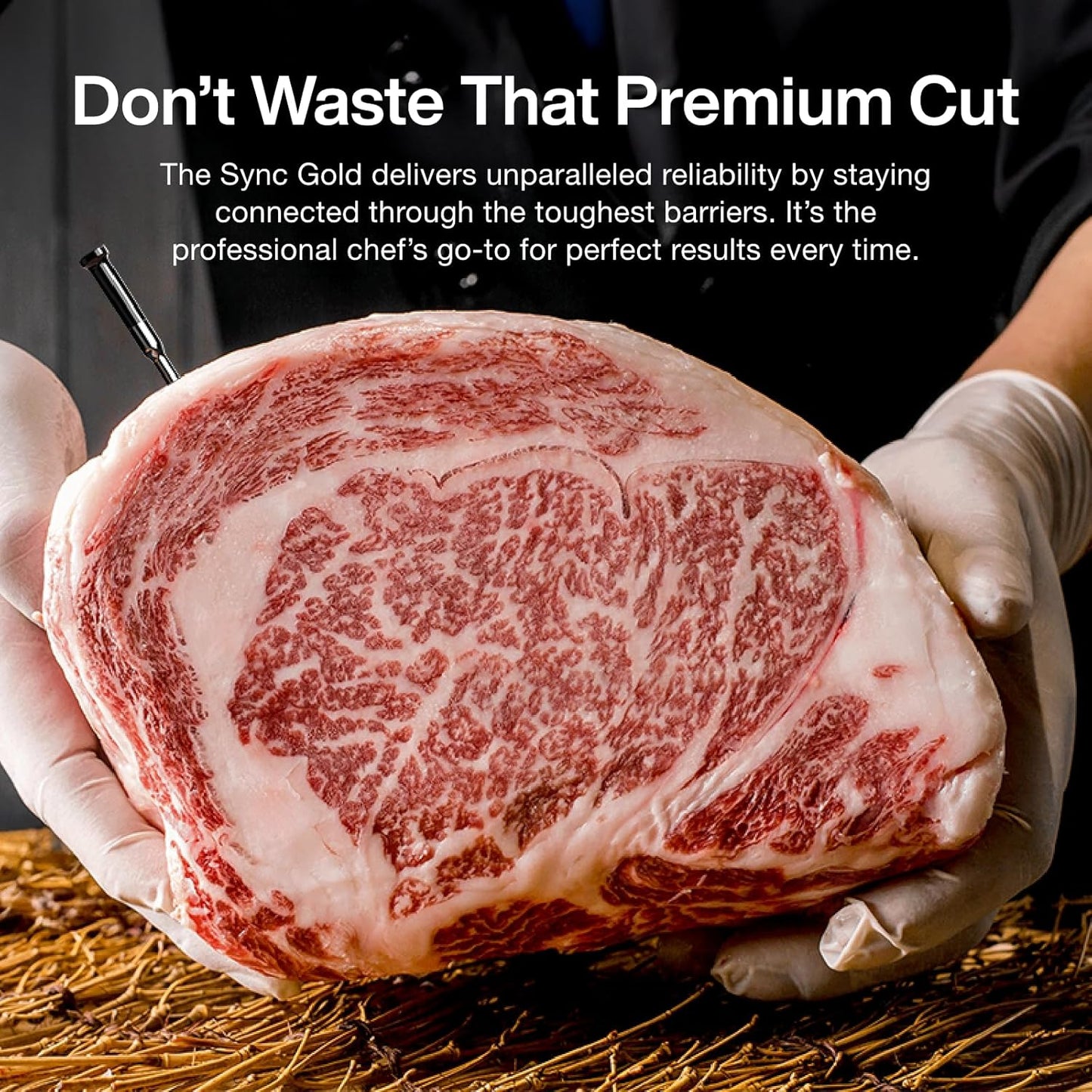 Sync Gold Wireless WiFi Meat Thermometer, 2 Slim Probes, 6 Sensors, 10x Stronger Signal, ±0.5℉
