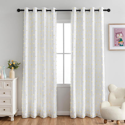 MYSKY HOME 100% Blackout Curtains for Girls Kids Bedroom Thermal Insulated 84 Inch Length Nursery