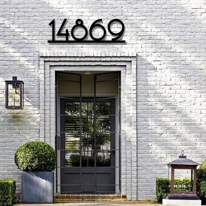 Personalized Metal House Number Sign for Outside Modern, Custom Large Outdoor Street Number Sign
