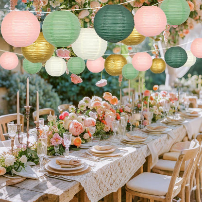 ADLKGG Paper Lanterns Decorative, Round Hanging Paper Lanterns Decorations for Graduation Bridal