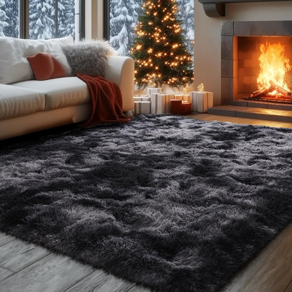 Rezutan Rugs for Living Room, Area Rug 4x6 Fluffy Rug Carpet, Soft Shaggy Modern Floor for Kids