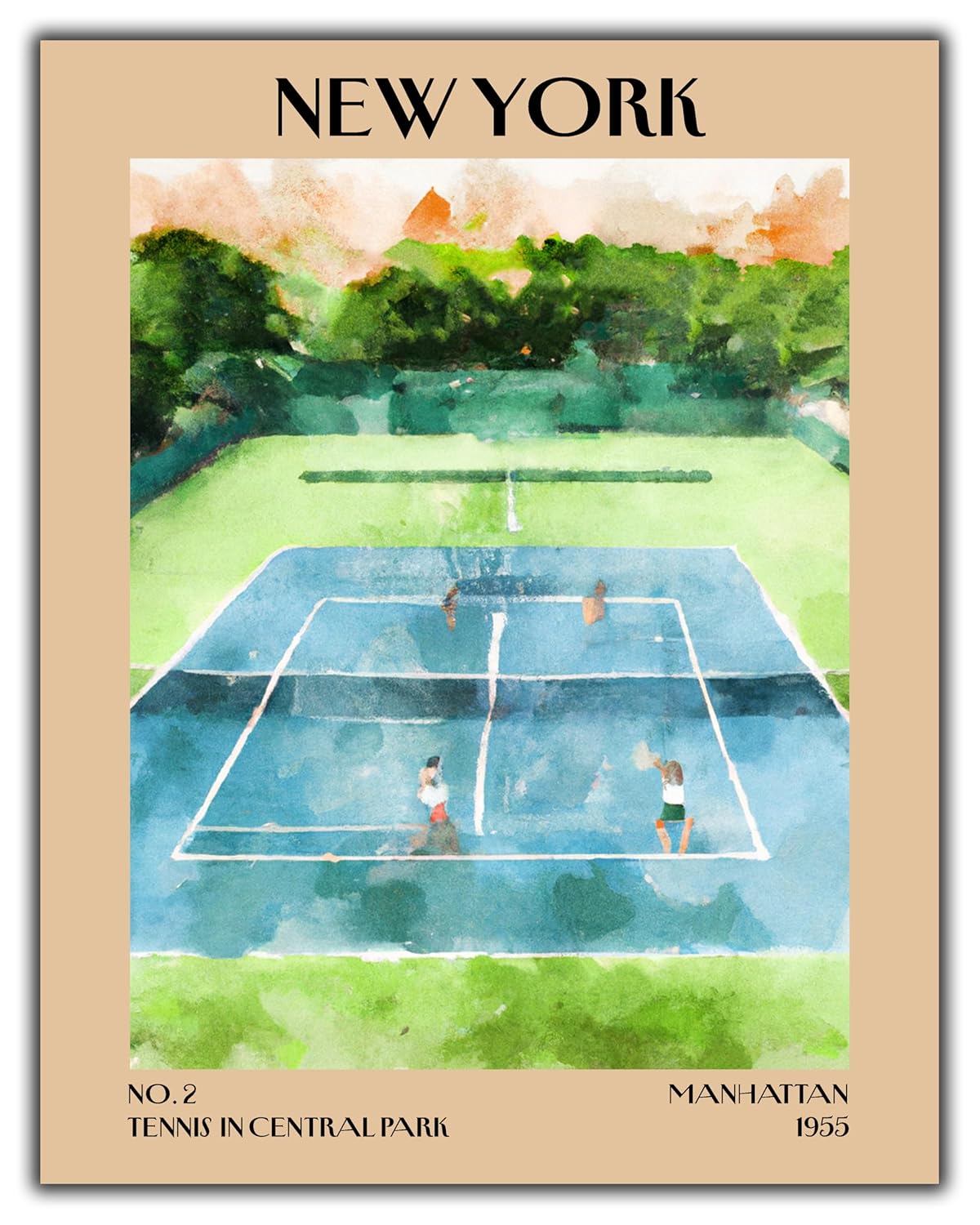 Retro Vintage New York Wall Art Print - 11x14 Unframed Poster - New York City Souvenirs, Cute