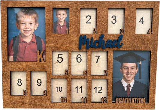 School Years Picture Frame Kids School Frame Graduation Photo holder K-12 Picture holder