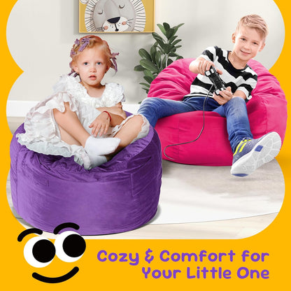 Hobestluk Bean Bag Chairs 2.5FT Bean Bag Chair with Memory Foam Filled & Machine Washable
