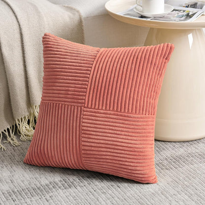 Fancy Homi 2 Packs Coral Big Decorative Throw Pillow Covers 24x24 Inch for Living Room Couch
