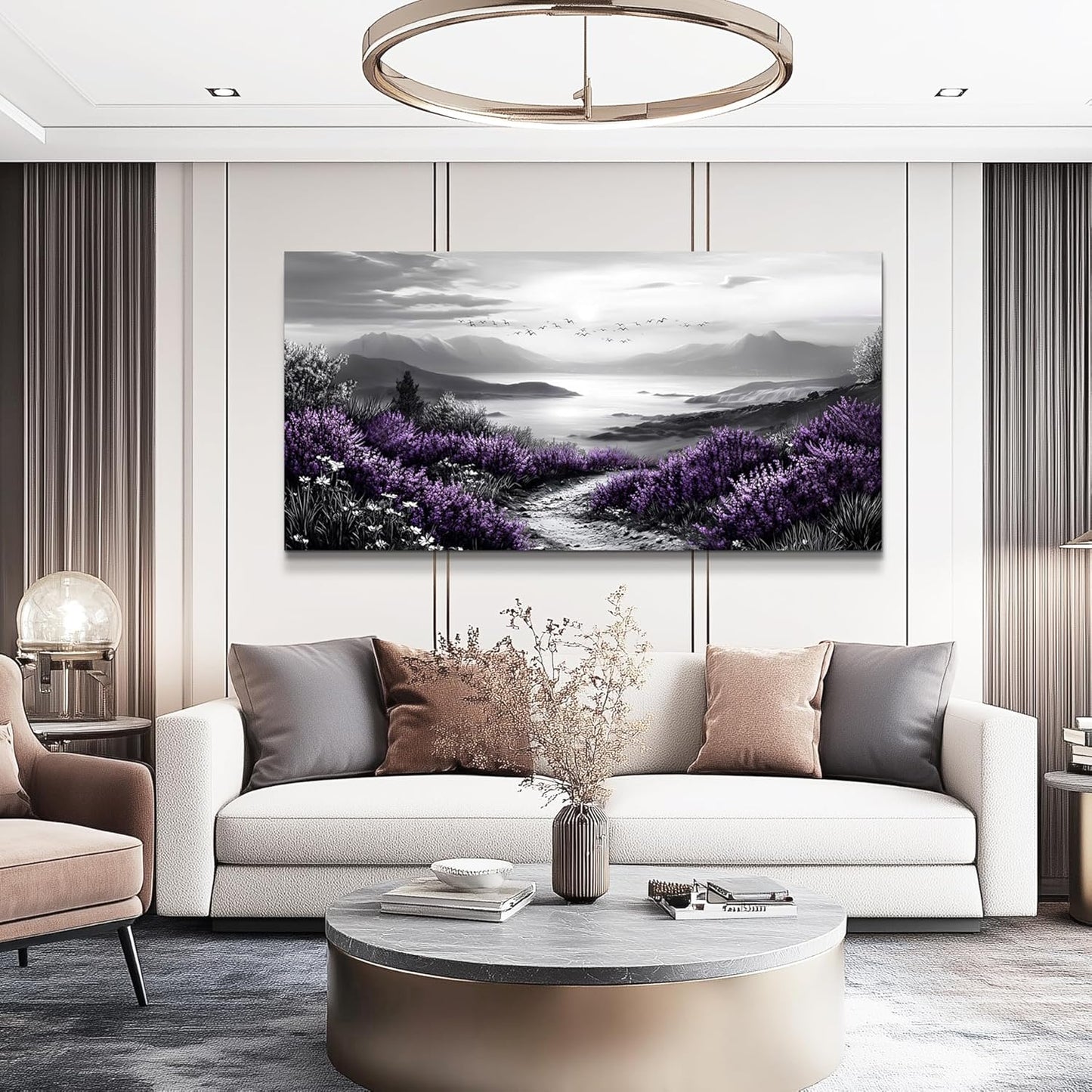KELIYUAN Large Canvas Wall Artwork Home Decoration Painting Black And White Landscape Modern Print
