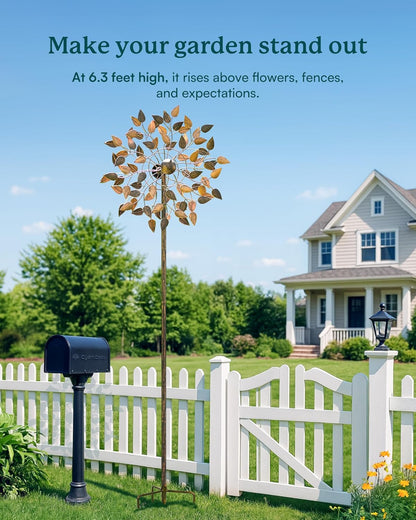 Yard Garden Wind Spinners - Large Wind Spinners Outdoor Metal, Kinetic Lawn Patio Wind Sculptures
