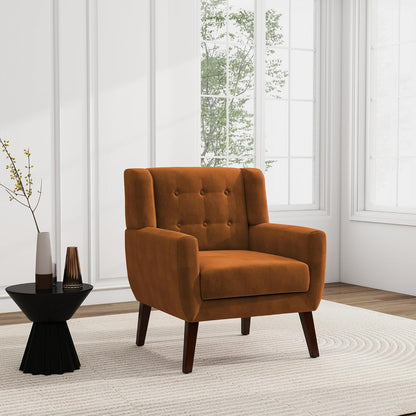 UIXE Accent Chairs Set of 2, Velvet Upholstered Armchair for Living Room, Modern Club Arm Chairs