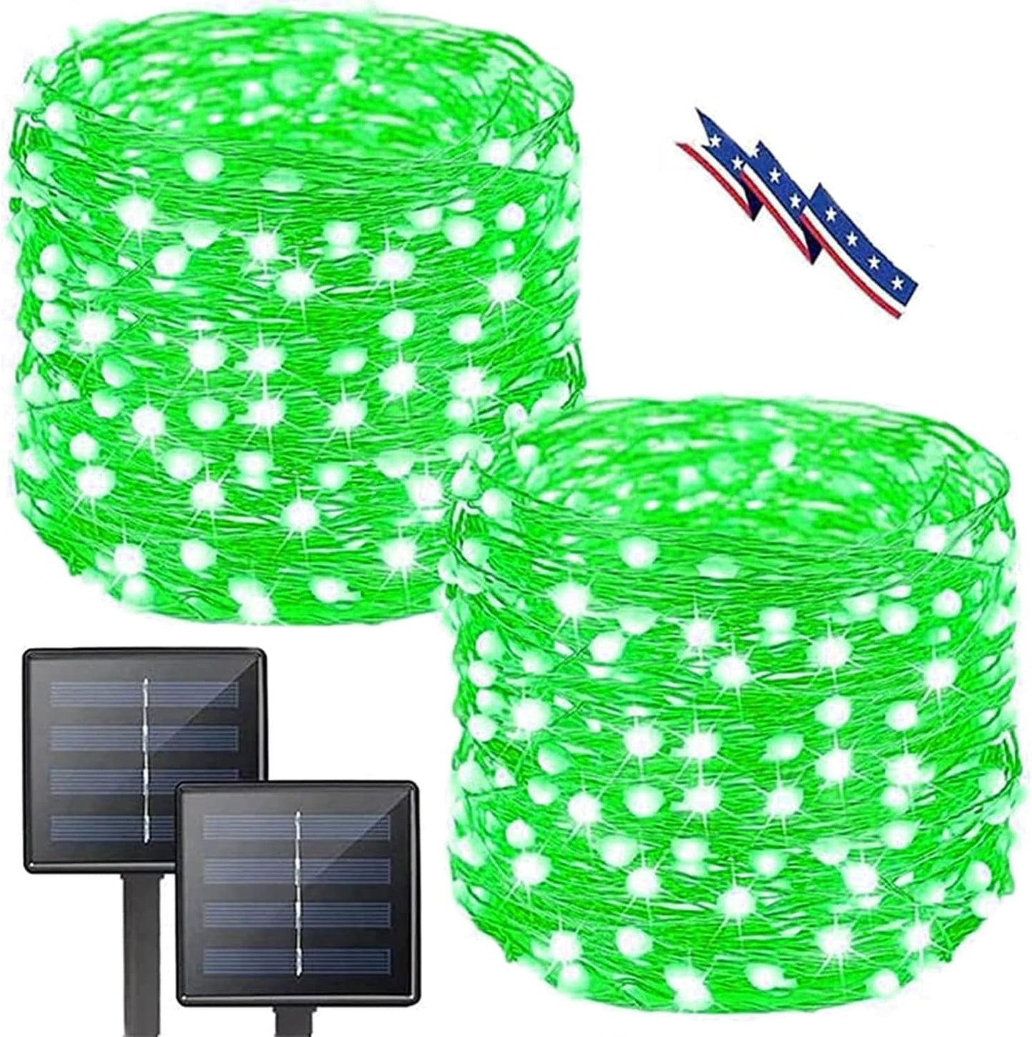 Solar String Lights Outdoor, 2-Pack 80FT 200 LED Solar Christmas Twinkle Lights Outside Waterproof