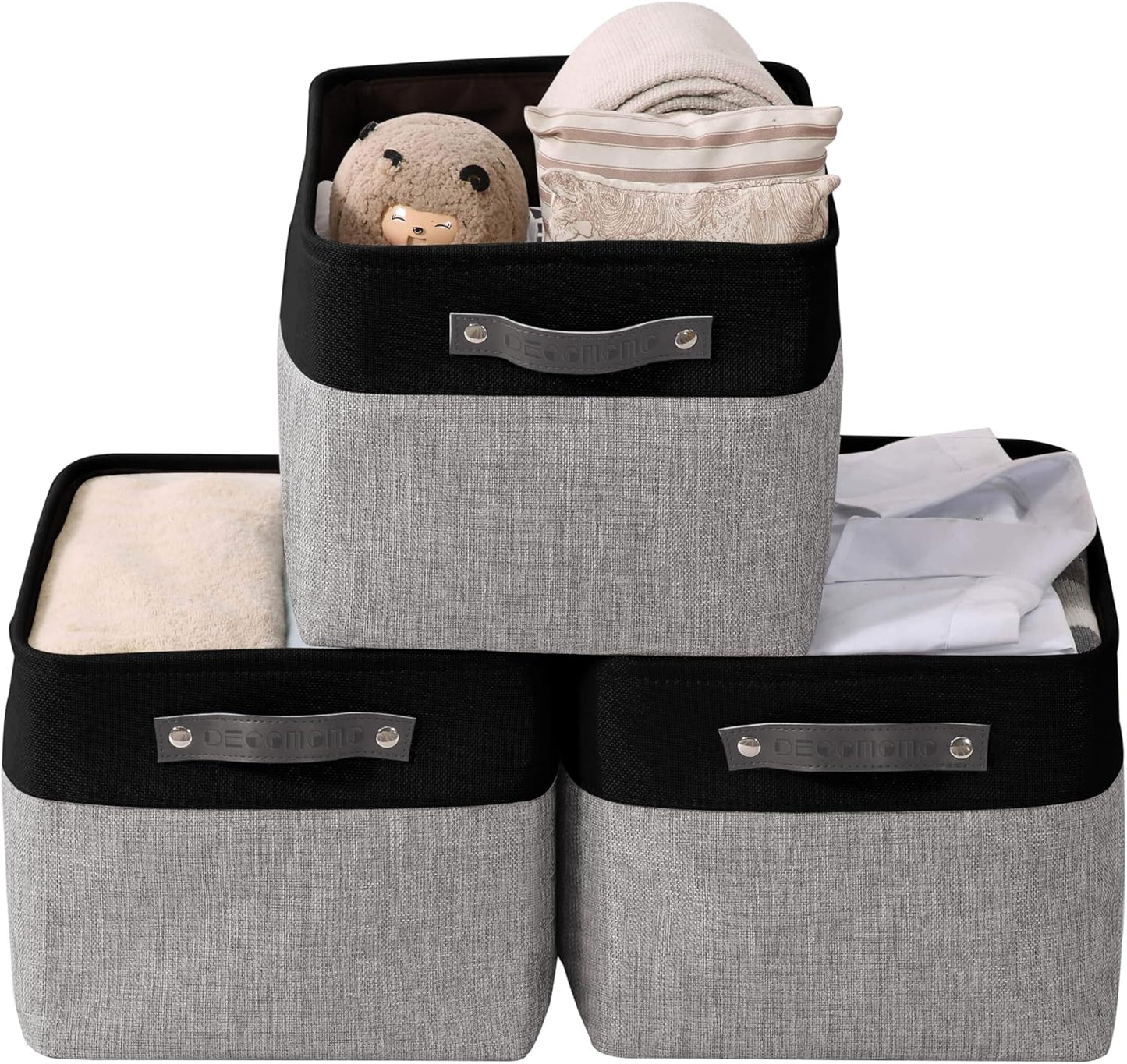 DECOMOMO Storage Baskets for Shelves - Fabric Closet Organizers and Storage Bins, Perfect Baskets