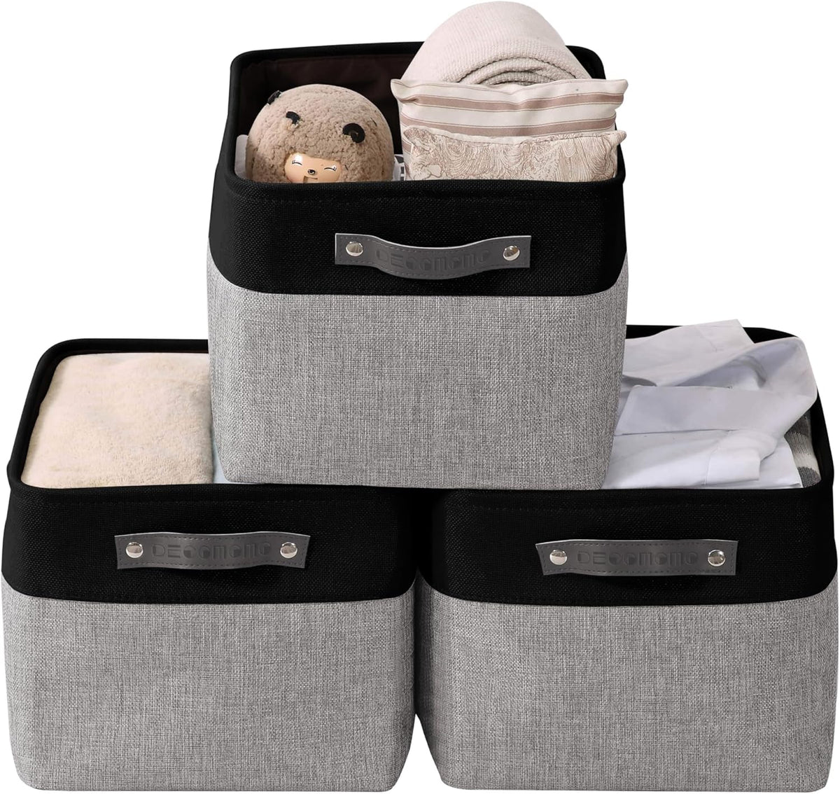 DECOMOMO Storage Baskets for Shelves - Fabric Closet Organizers and Storage Bins, Perfect Baskets