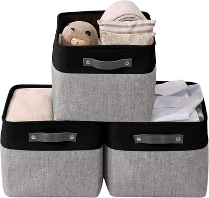 DECOMOMO Storage Baskets for Shelves - Fabric Closet Organizers and Storage Bins, Perfect Baskets