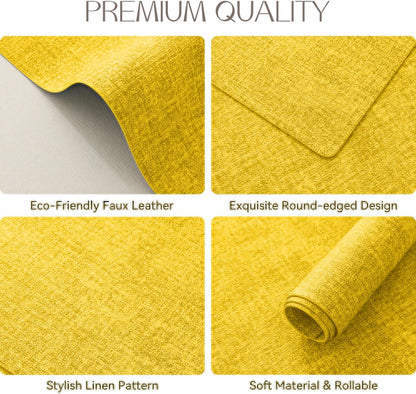 Romanstile Vinyl Placemats Set of 6-12 X 18 Inch - Heat Resistant Place Mats 100% Waterproof
