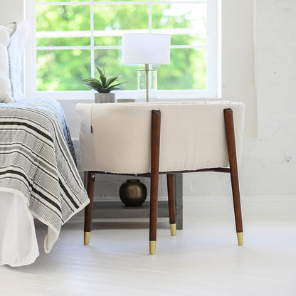 Sova Portable Baby Bassinet, Mid-Century Design with Extra Deep Walls for Newborns and Babies