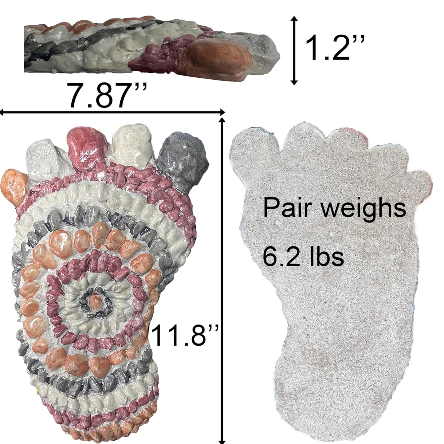 Garden Stepping Stones - Decorative Garden Stones for Patio, Deck, Garden or Sidewalk Faux