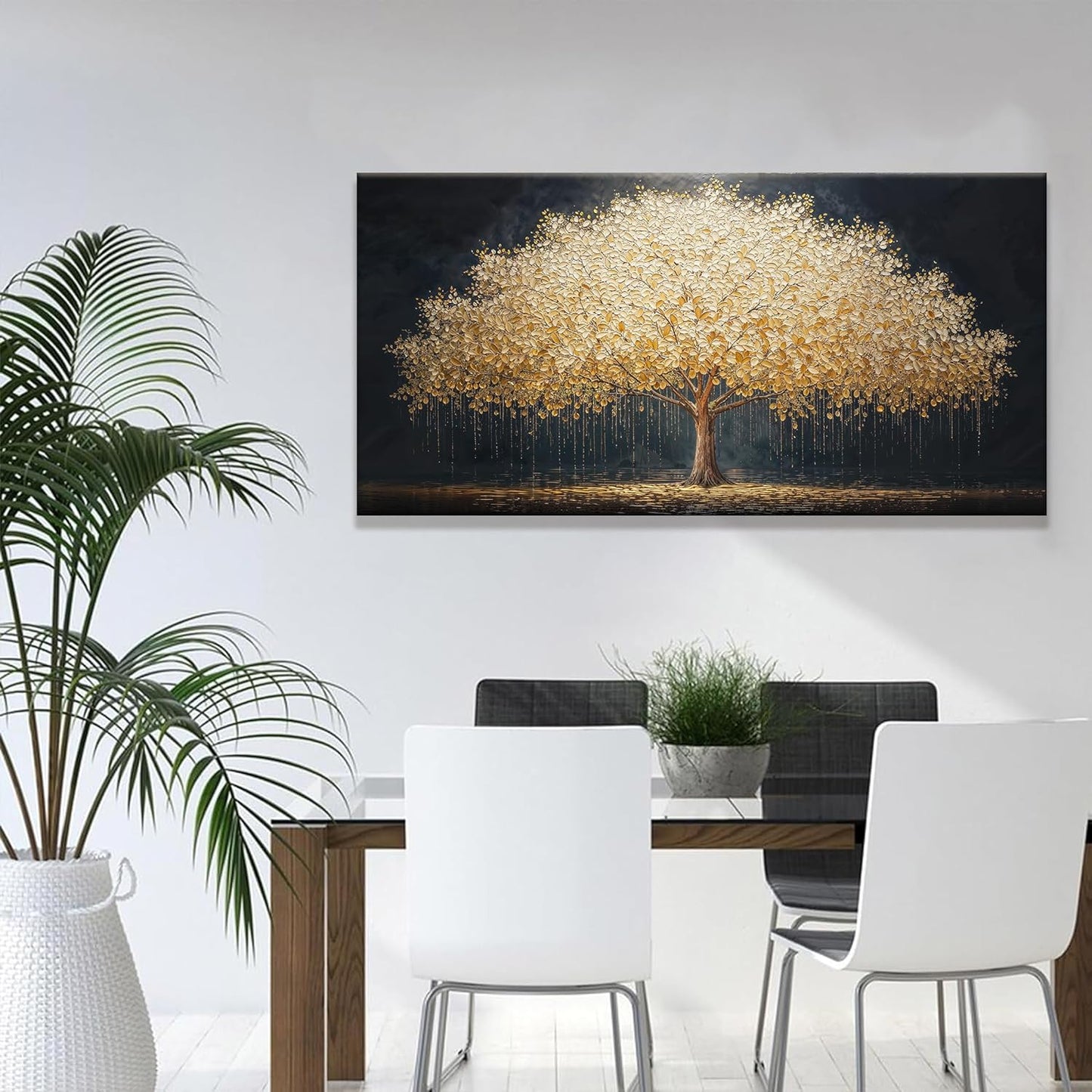 Wall Art Gold Tree Of Life Modern Wall Art Artwork Canvas Art Wall Decor Painting Gold Tree