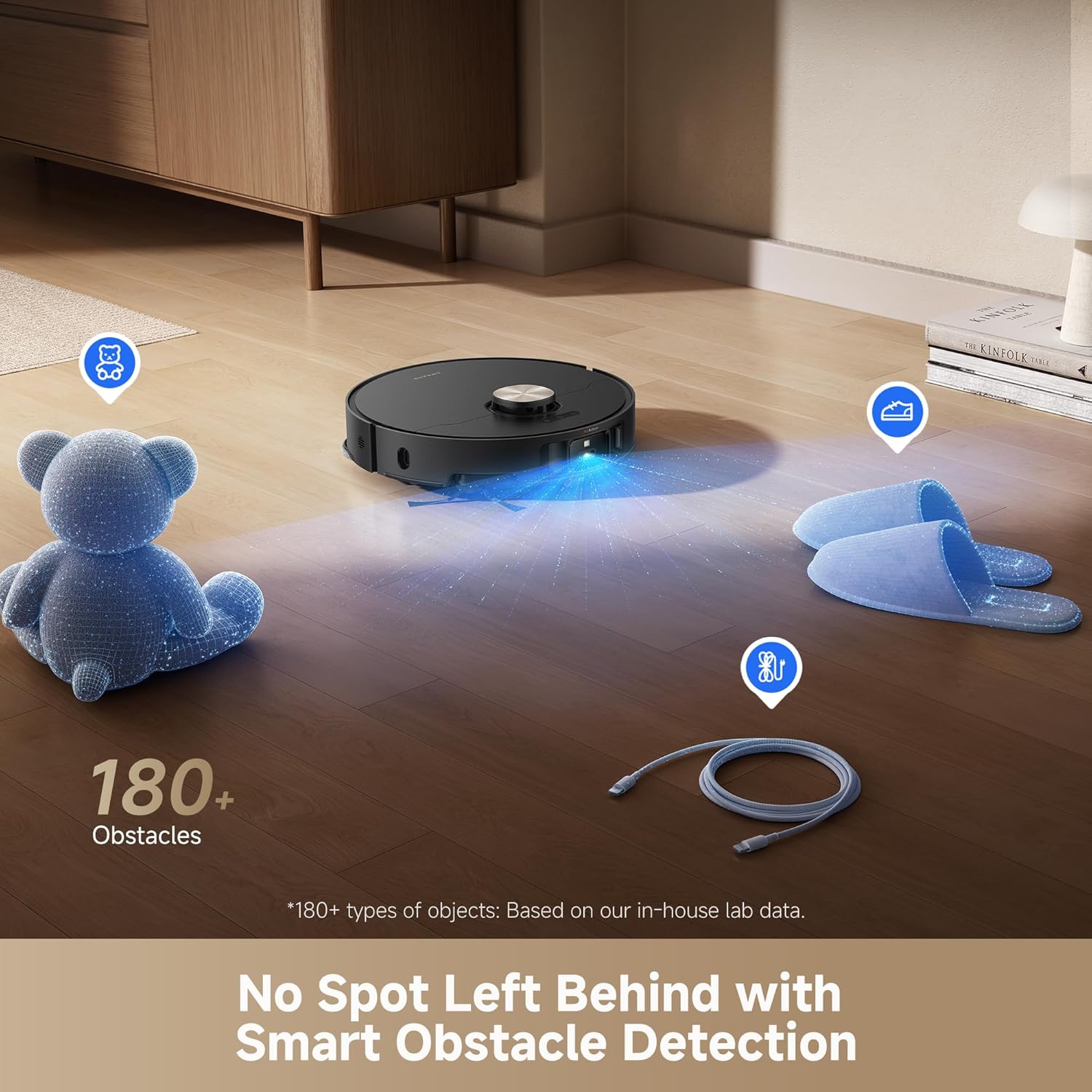 DREAME L50 Ultra Robot Vacuum and Mop Black with Auto-Empty and Mop Self-Cleaning, Precise Obstacle