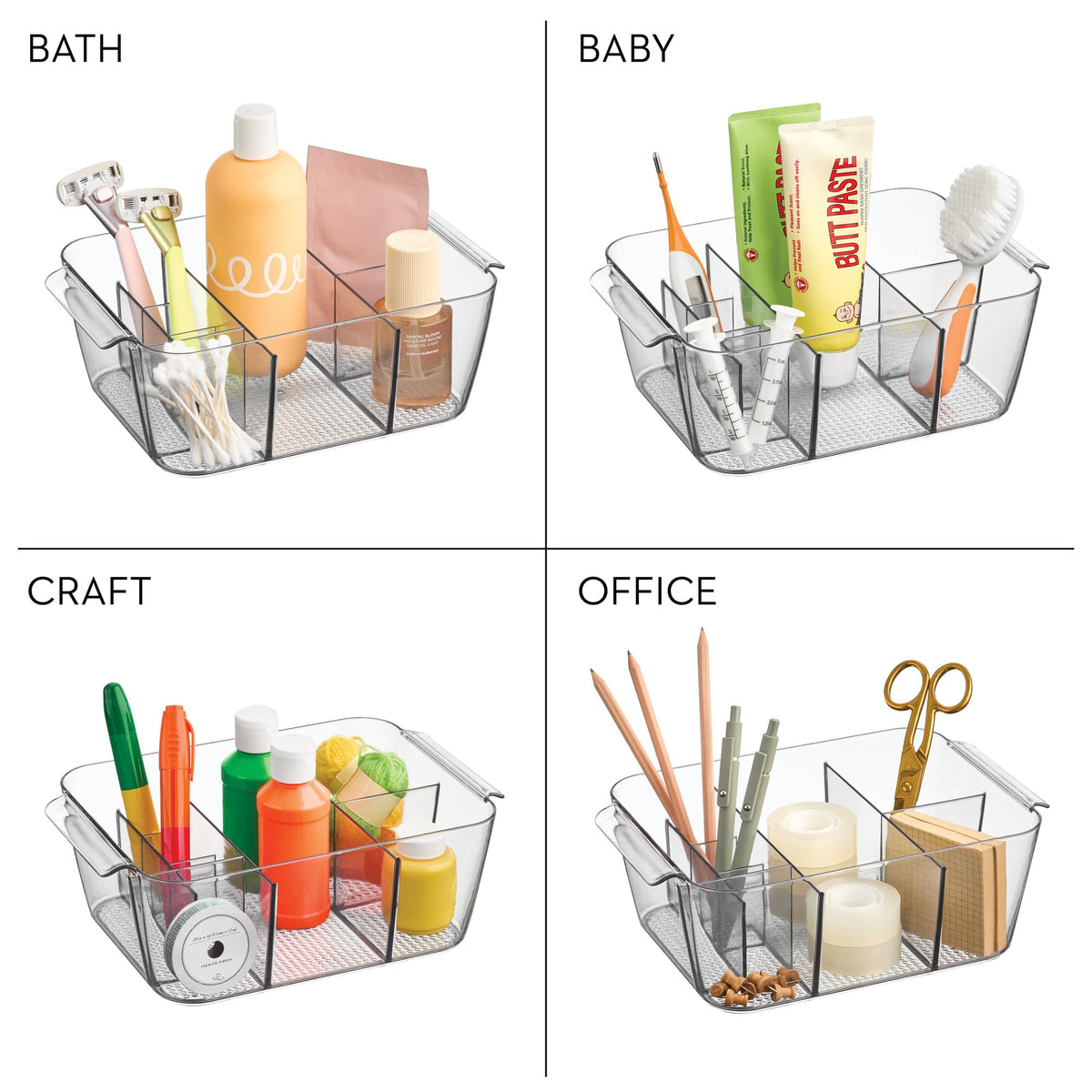 iDesign Makeup Organizer for Countertop, Clear