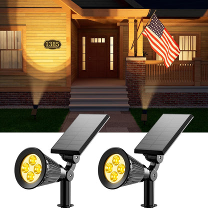 2 Pack Solar Spotlights Outdoor Waterproof for Flag, Tree, Statue, Wooden Sign, Plant Pot, Bright