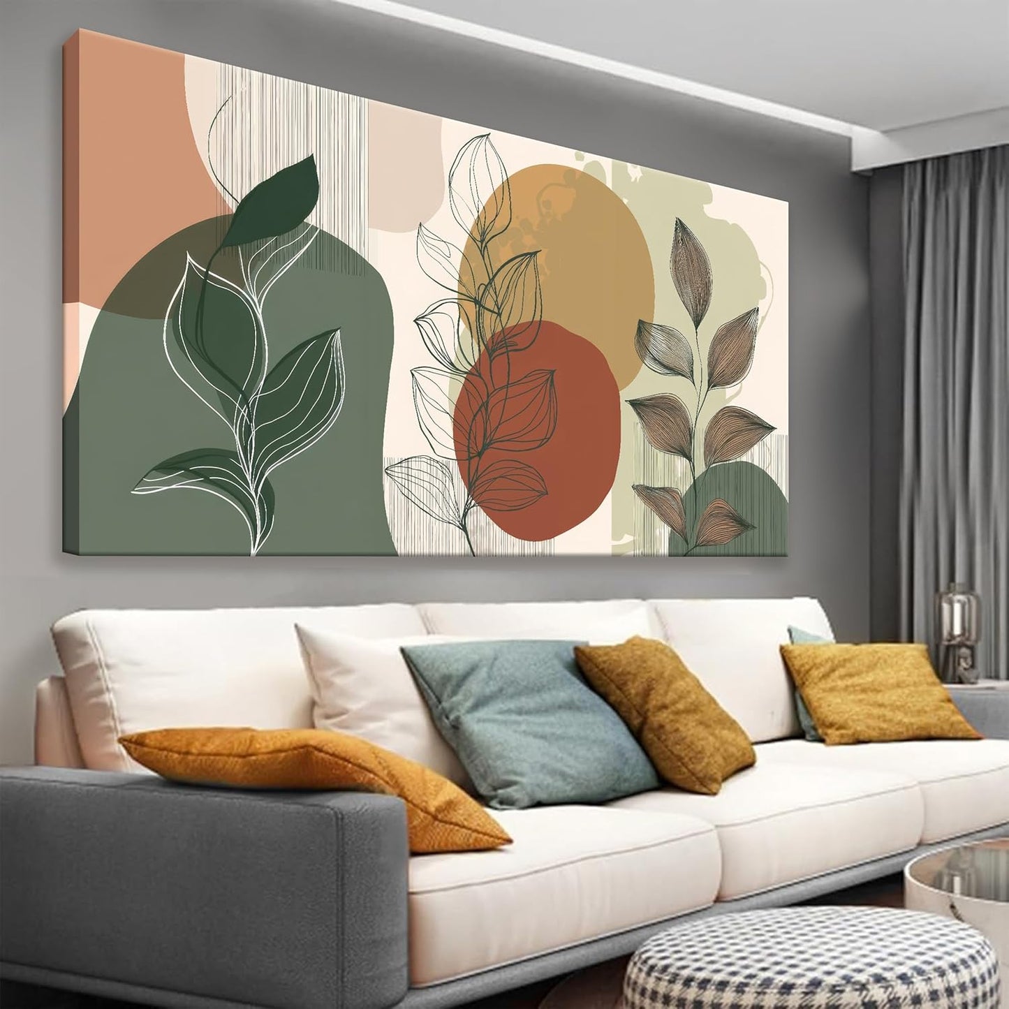 Tsomzxng Abstract Boho Wall Art Century Modern Canvas Art Wall Decor Artwork Abstract Wall Decor