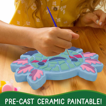 Creative Roots Axolotl Stepping Stone Kit, 7-Inch Paintable Ceramic Stepping Stone, Includes 6