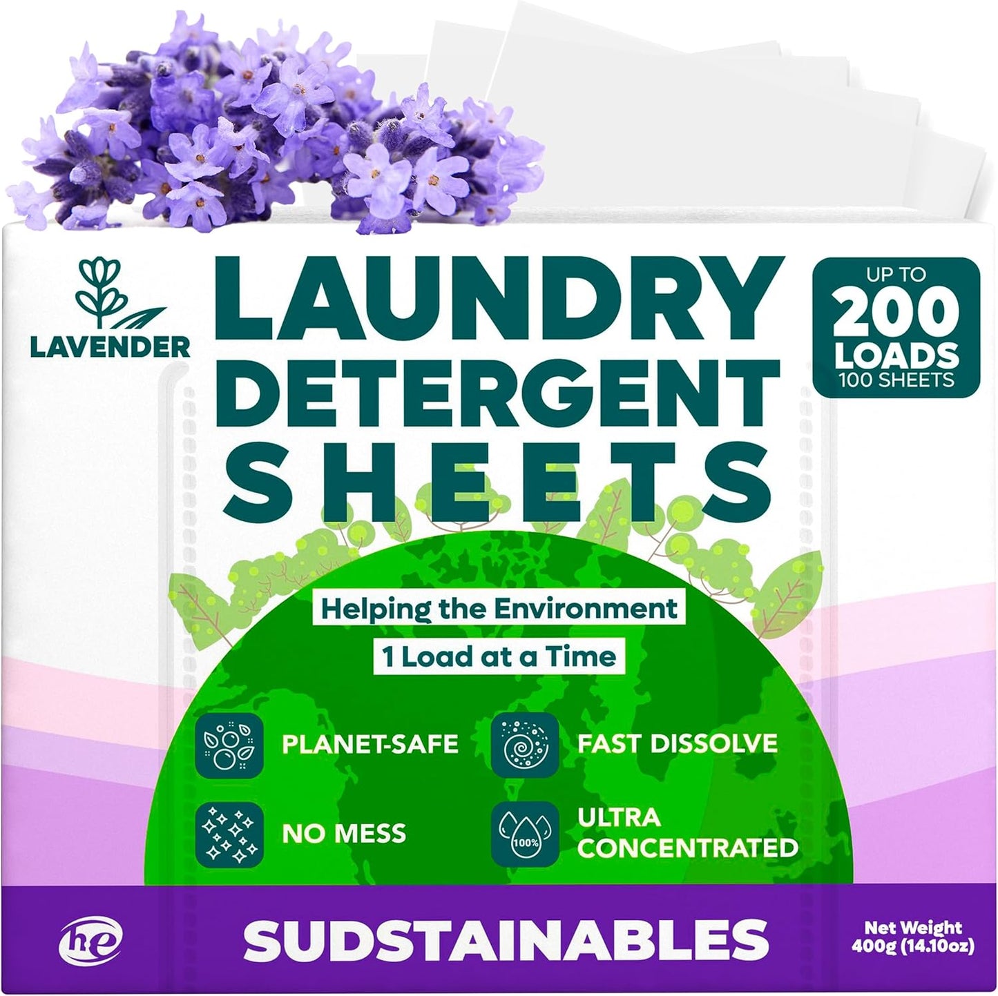 Sudstainables Laundry Detergent Sheets (200 Loads) – Eco-Friendly, Plastic-Free, Zero Waste