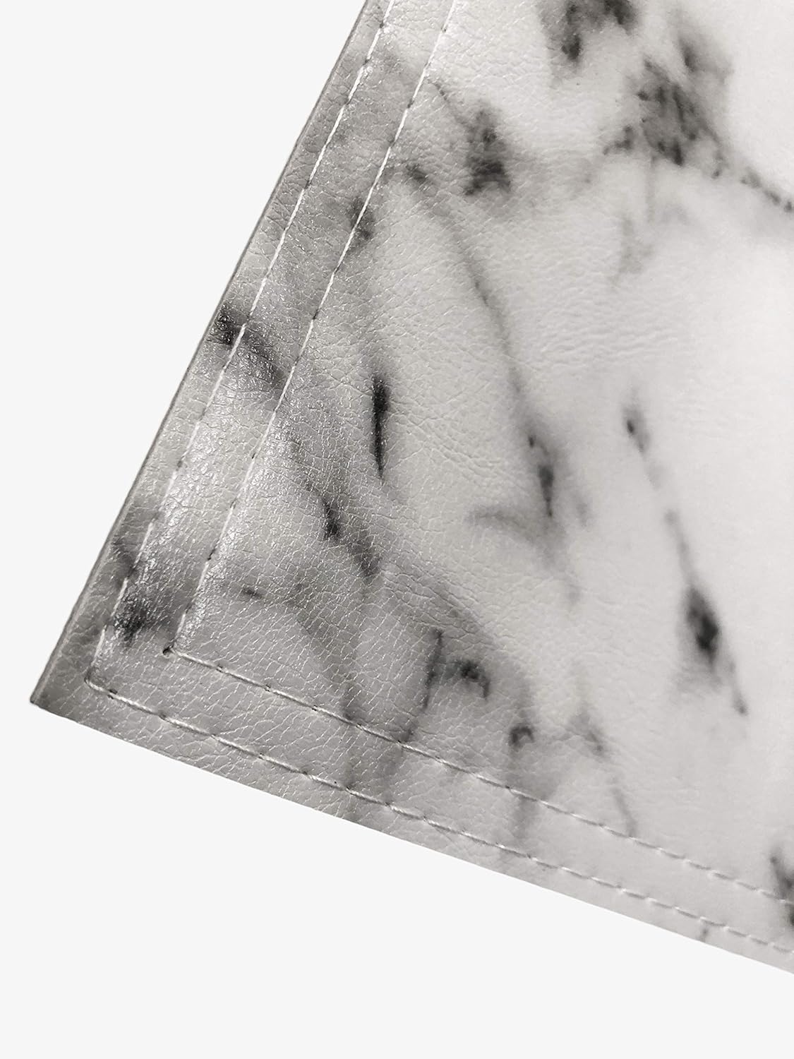 Marble Faux Leather PU Placemats, Set of 8, Easy to Clean, Heat & Stain Resistant for Conference
