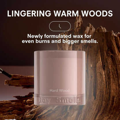 Boy Smells Hard Wood Leather Candle - 8.5 oz - Home Candle with Black Pepper, Leather and Cedarwood
