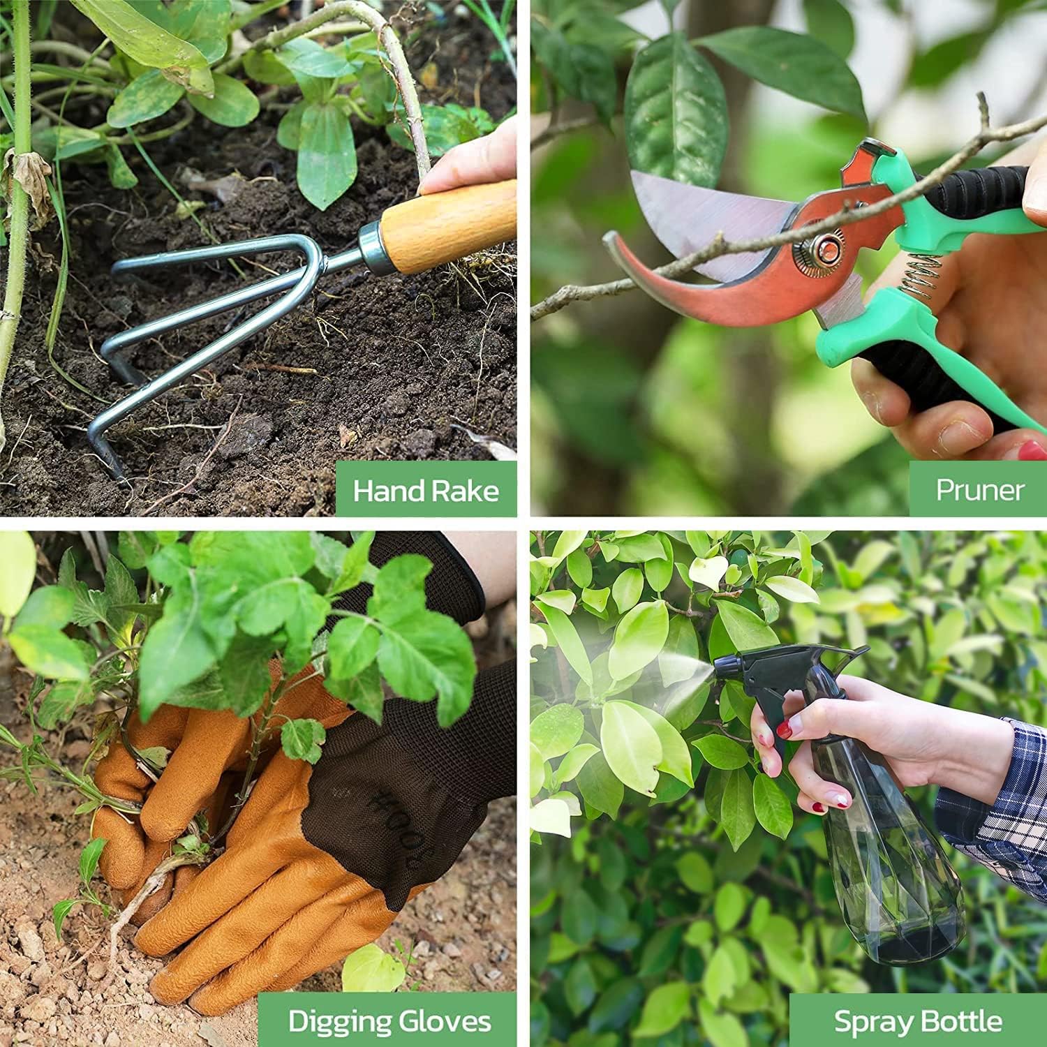 Gardening Tools 9-Piece Heavy Duty Garden Hand Tools with Fashion and Durable Garden Tools