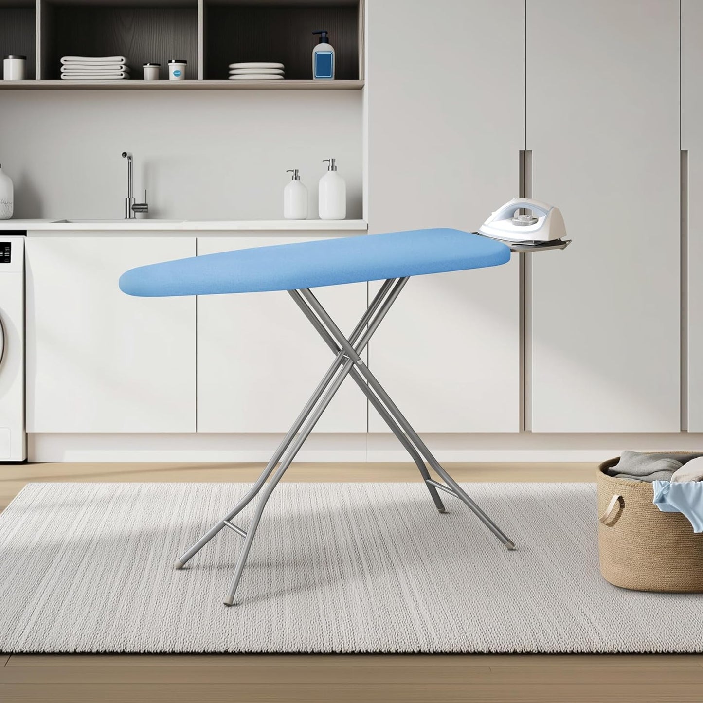 Yaheetech Foldable Ironing Board, Heavy Duty Iron Board with 9 Adjustable Heights, 4 Layer Cover