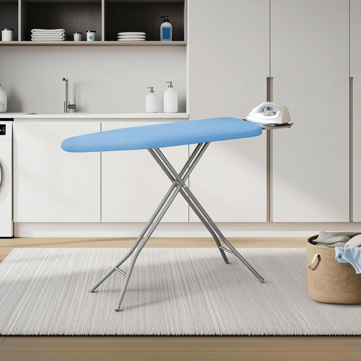 Yaheetech Foldable Ironing Board, Heavy Duty Iron Board with 9 Adjustable Heights, 4 Layer Cover