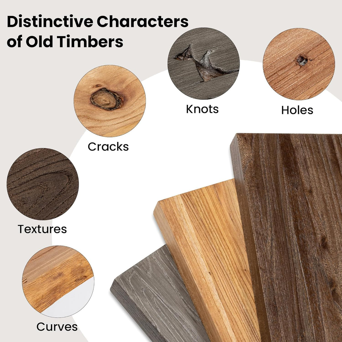 Floating Shelves for Wall, 24"x9.3" Rustic Solid Live-Edge Elm Wood Wall Shelves, Heavy-Duty