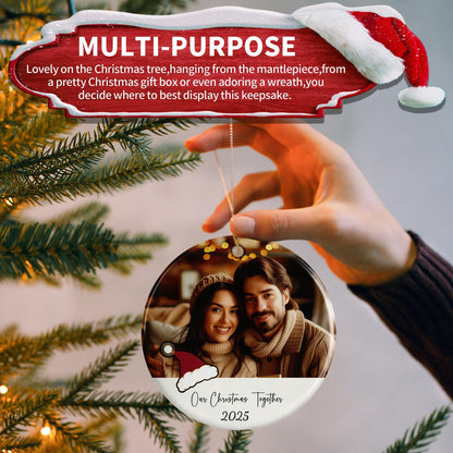 Personalized Christmas Ornaments 2025,Custom Christmas Ornament with Photo Text,Personalized