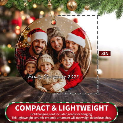 Personalized Christmas Ornaments 2025,Custom Christmas Ornament with Photo Text,Personalized