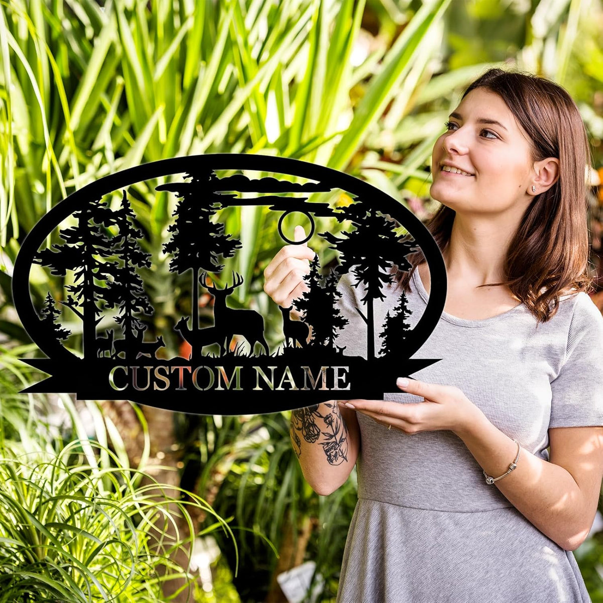 Personalized Deer Metal Cabin Sign | Custom Metal Sign | Personalized Camping Signs | Deer Hunter