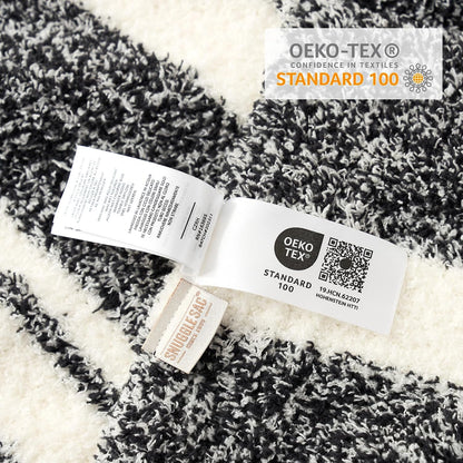 Snuggle Sac Queen Size Bed Blanket Stripe Black, Super Soft Warm Bedding Blankets Cozy Knit Fuzzy