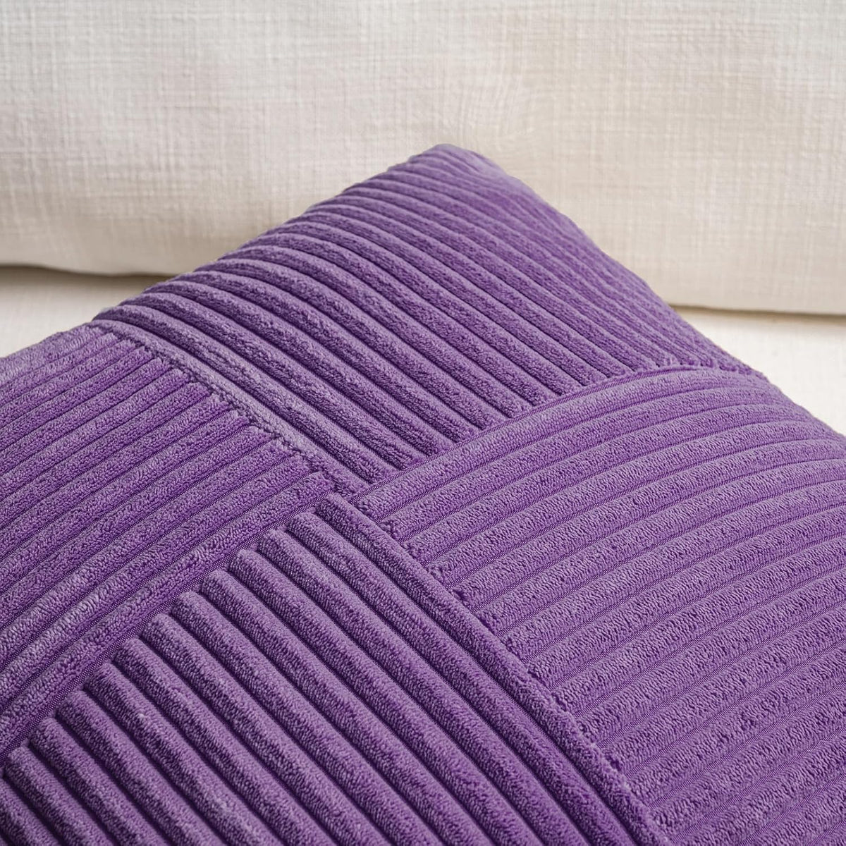 Fancy Homi 2 Packs Purple Long Lumbar Decorative Throw Pillow Covers 12x24 Inch for Living Room