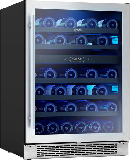 Zephyr BWN24C02AG Brisas 24 Inch Wide 46 Bottle Capacity Built-In or Freestanding Wine Cooler with