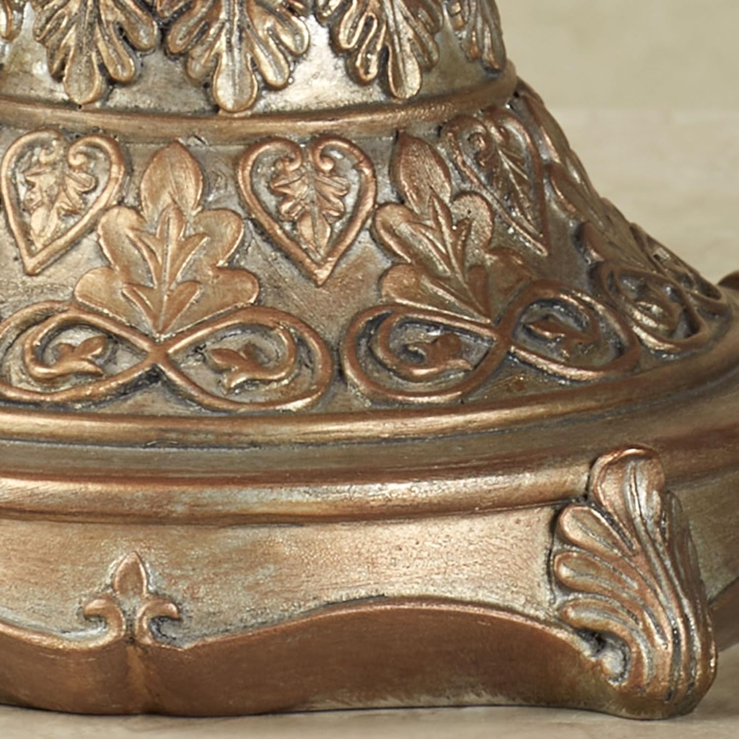 Touch of Class Cambria Cinnabar Marbled Traditional Centerpiece Pedestal Bowl Table Decoration