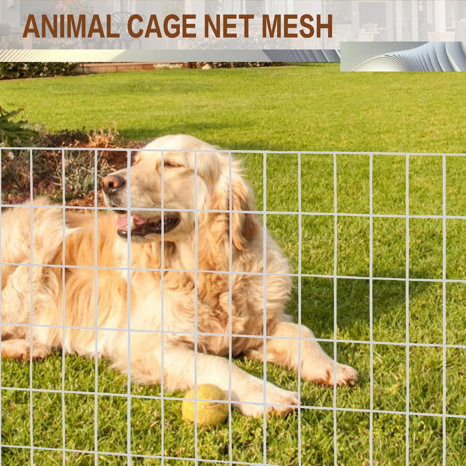Tongmo 3 ft x 100 ft Galvanized Welded Wire Fence, 16GA Garden Chicken Wire Fence Roll, Mesh Size
