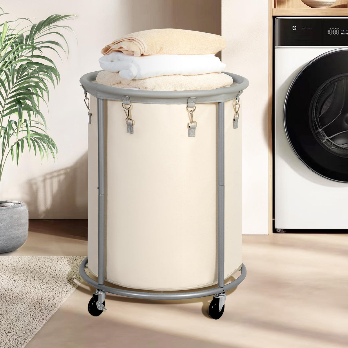 STO STO Rolling Laundry Hamper with Wheels – 185L (48 Gallon) Extra Large Industrial Clothes