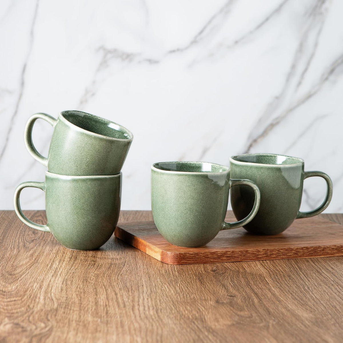 AmorArc 12oz Coffee Mugs, Ceramic Coffee Mugs set of 6 for Man, Woman, Dad, Mom, Modern Coffee Mugs