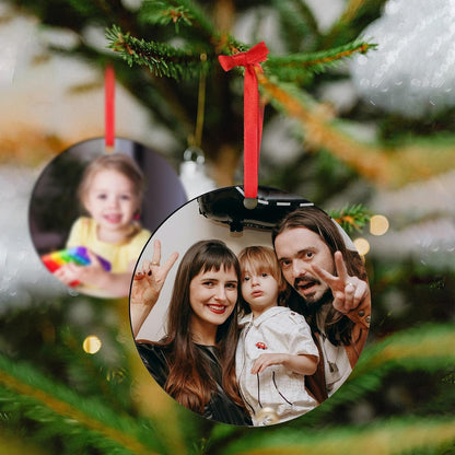 Personalized Christmas Ornaments 2025 Customized with Photo Text Ornament Keepsake Pet First