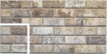 Dundee Deco 3D Wall Panels Faux Brick - Cladding Red Brown Grey Stone Look Wall Paneling