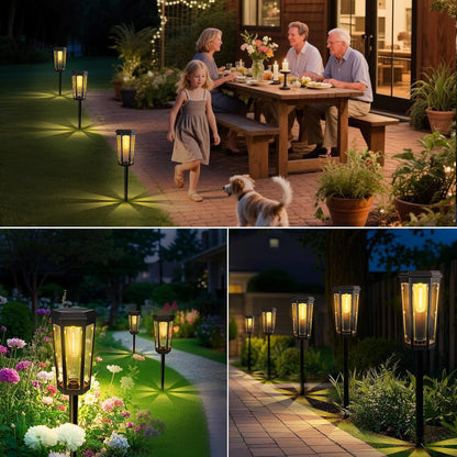 Solar Pathway Lights, Upgraded Solar Bright LED Path Lights, Outdoor Waterproof Garden Landscape