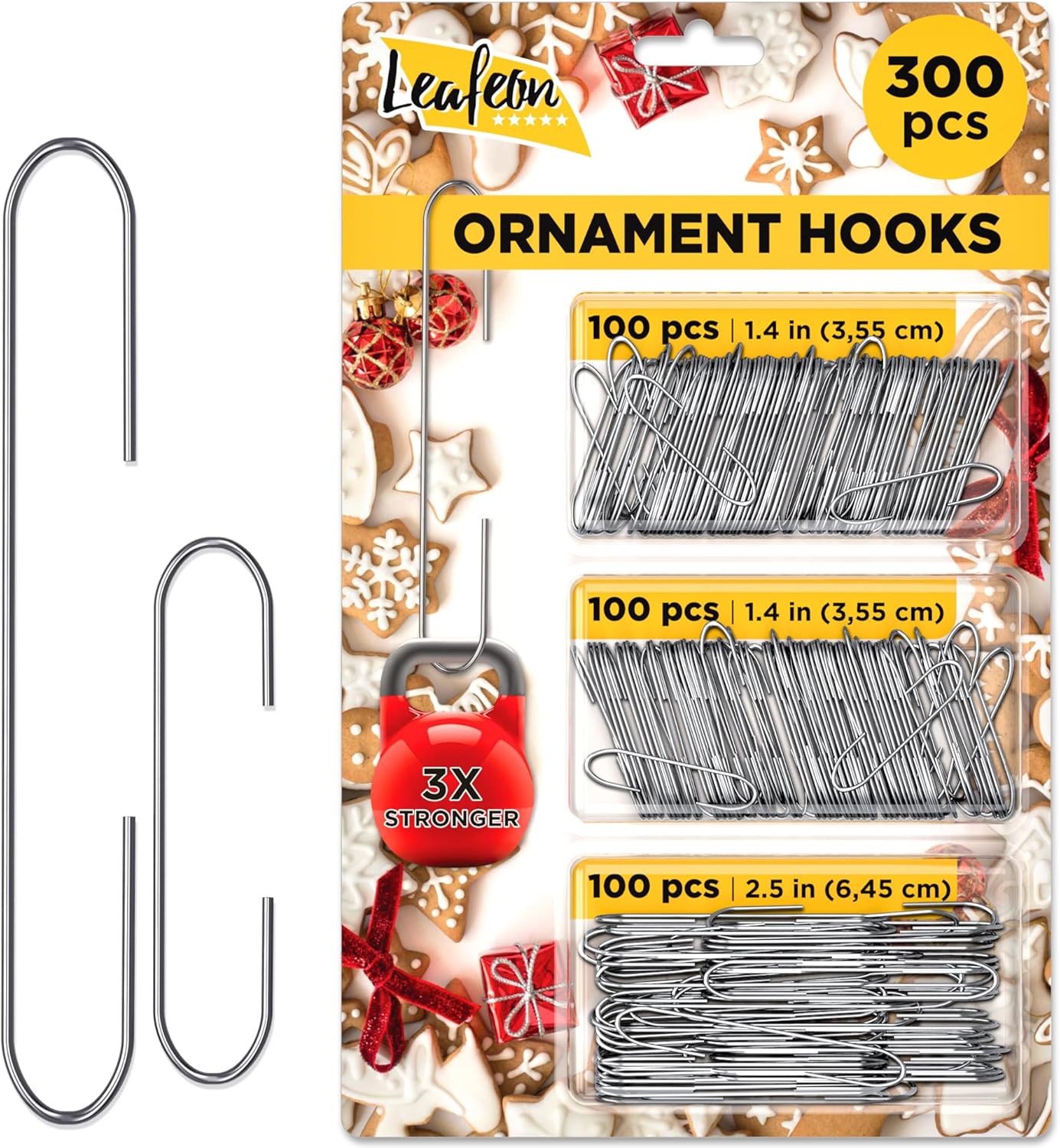 Leafeon 300 Pack Christmas Ornament Hooks for Christmas Tree Decoration – The Best Holiday Ornament
