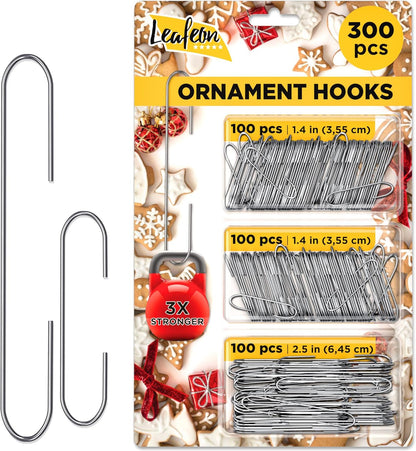 Leafeon 300 Pack Christmas Ornament Hooks for Christmas Tree Decoration – The Best Holiday Ornament