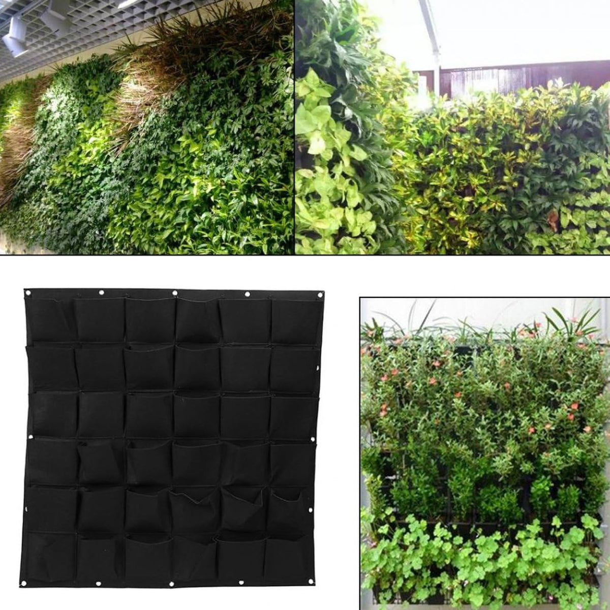 Ogrmar 36 Pockets Vertical Wall Garden Planter Plant Grow Bag for Flower Vegetable for