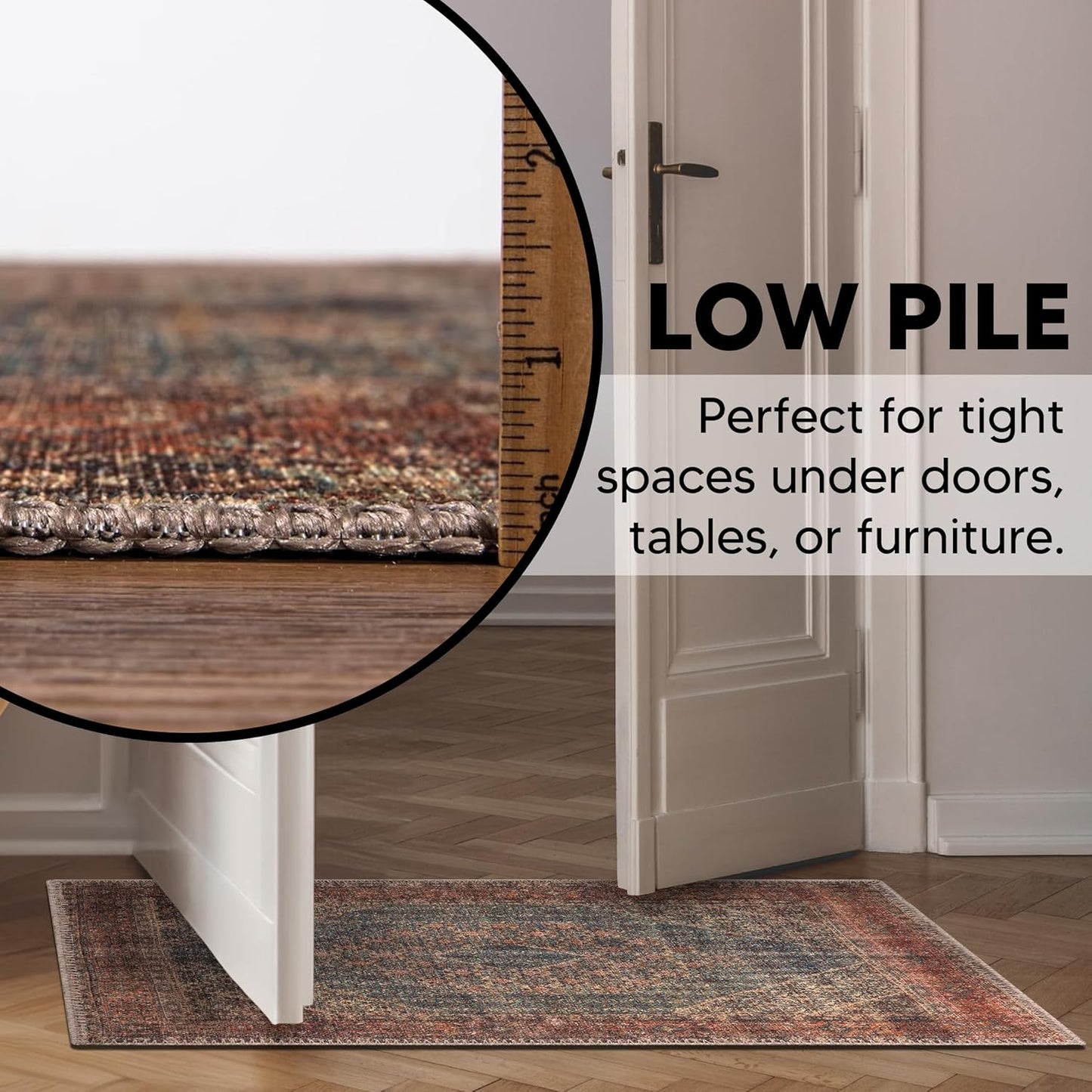 Keen Home Design 2x3 Rug - Machine Washable Entry Rug with Non-Slip Backing, Ideal for Enteryway